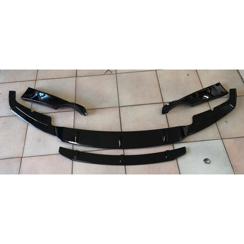 F30 Mtech 3D style gloss black 4pcs front lip