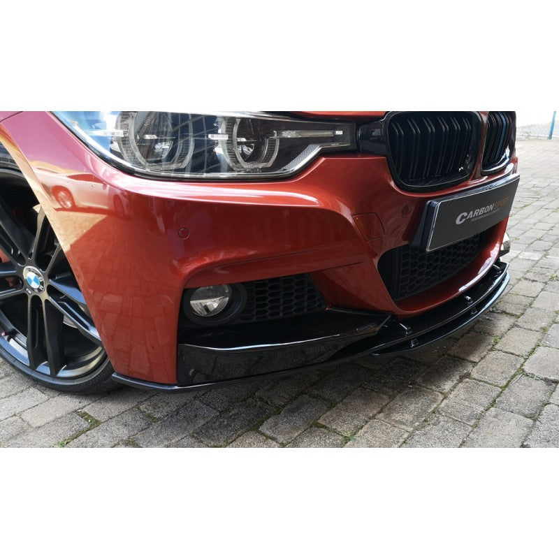 F30 Mtech 3D style gloss black 4pcs front lip