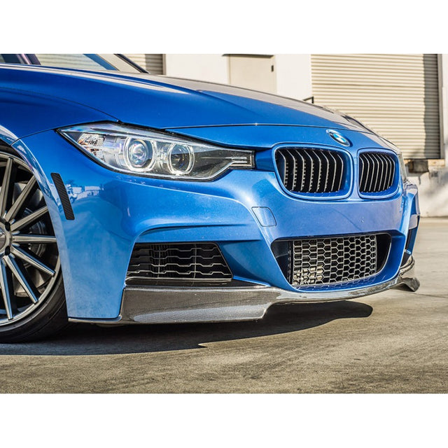 F30 Mtech V style carbon fiber front lip
