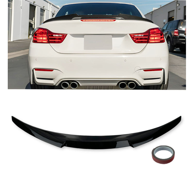 F33 M4 style gloss black boot spoiler