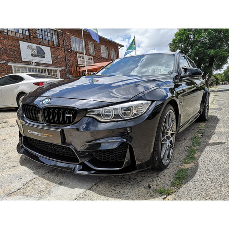F80 M3 / F82 M4 CS style gloss black front lip