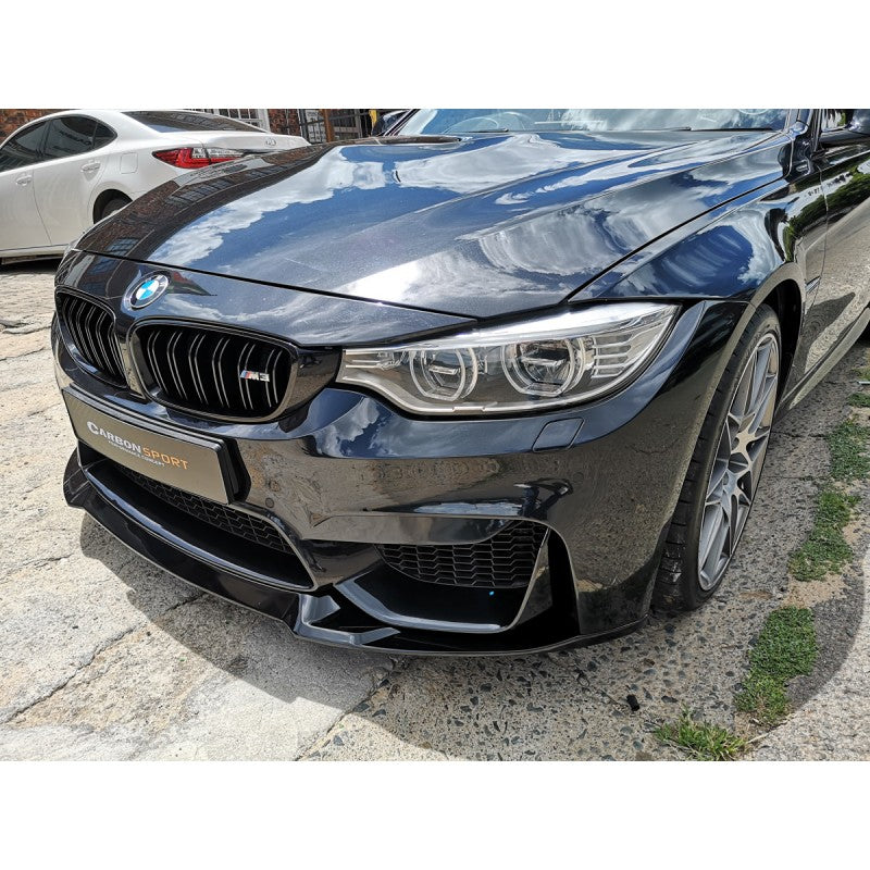 F80 M3 / F82 M4 CS style gloss black front lip