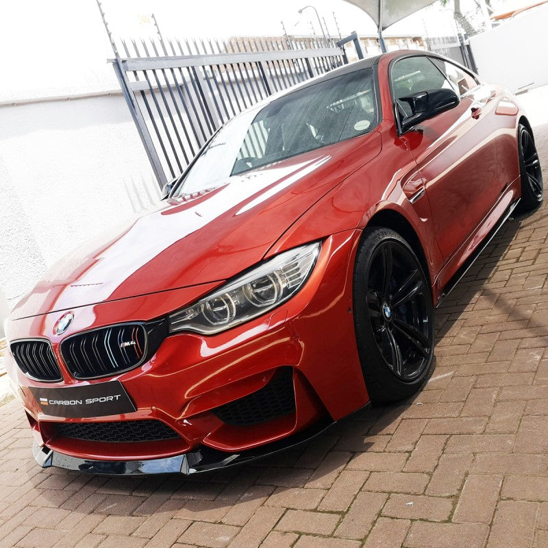 F80 M3 / F82 M4 CS style gloss black front lip