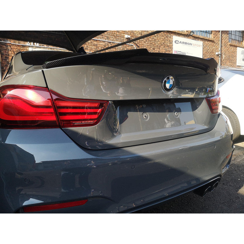 F82 M4 V style carbon fiber boot spoiler