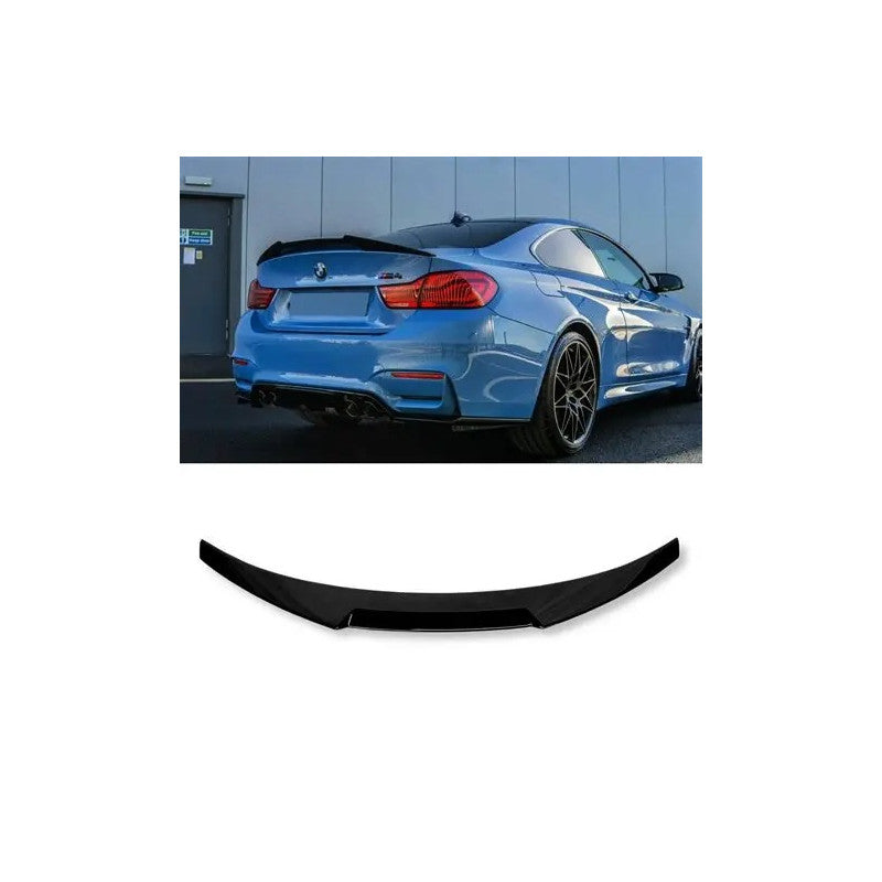 F82 M4 V style gloss black boot spoiler