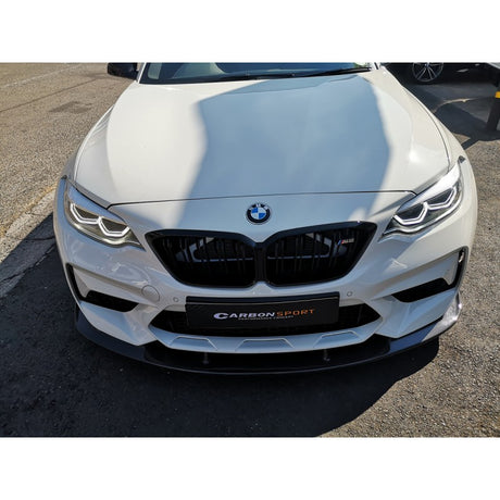 F87 M2 3D style carbon fiber front lip