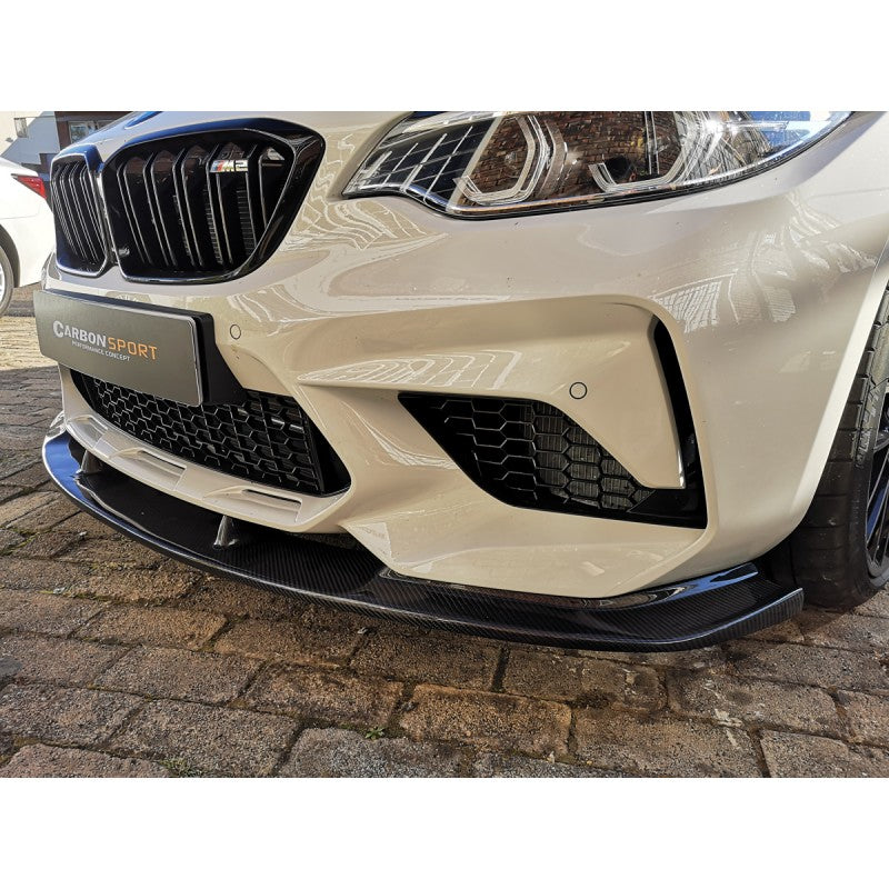 F87 M2 3D style carbon fiber front lip