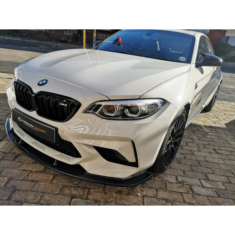 F87 M2 3D style carbon fiber front lip