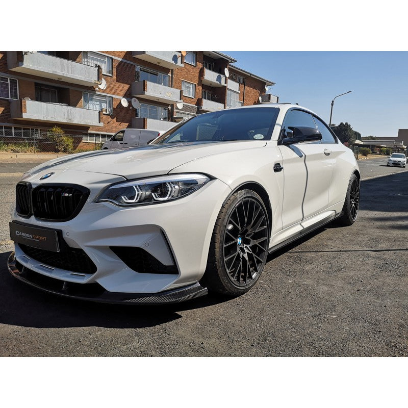 F87 M2 3D style carbon fiber front lip