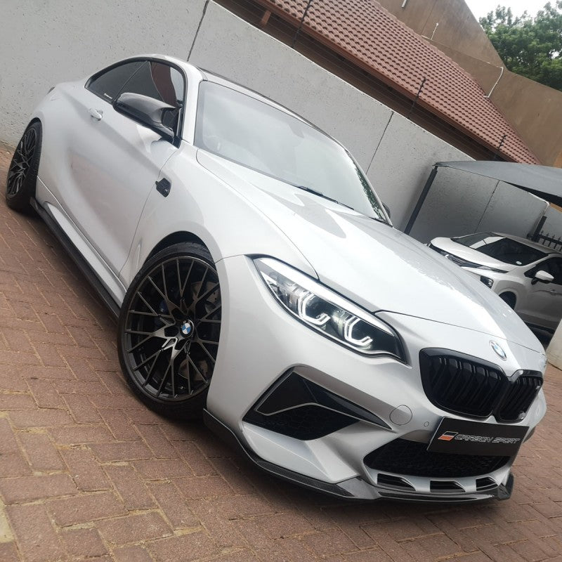 F87 M2C CS style carbon fiber front lip