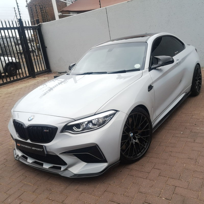 F87 M2C CS style carbon fiber front lip