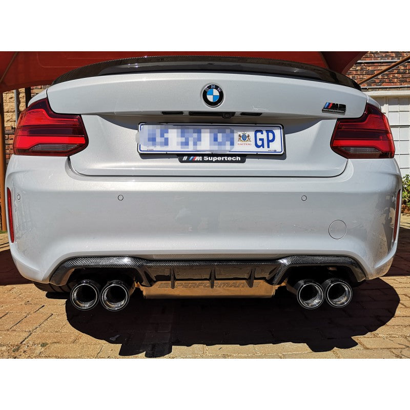 F87 M2 MP style carbon fiber rear diffuser