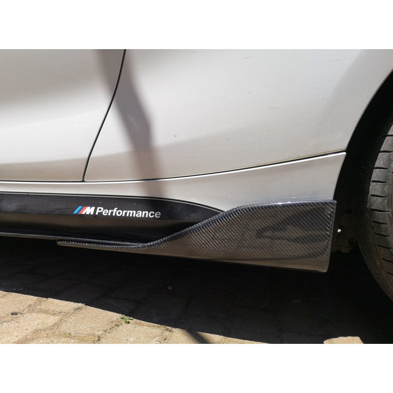 F22 F87 M2 MP style carbon fiber side skirt wing extension