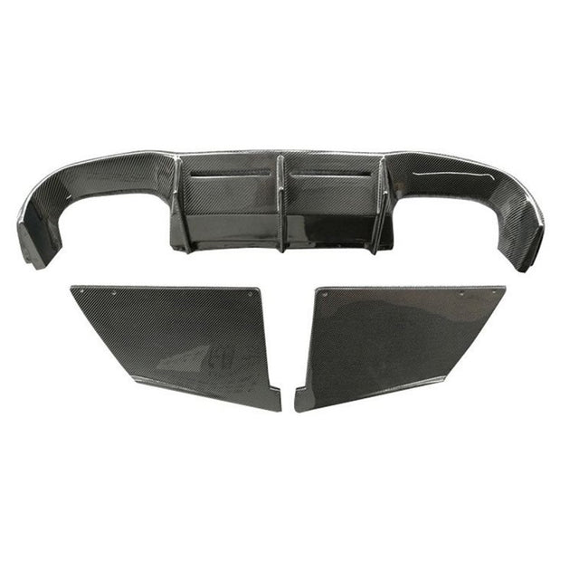 F87 M2 MTC style 3pcs carbon fiber rear diffuser