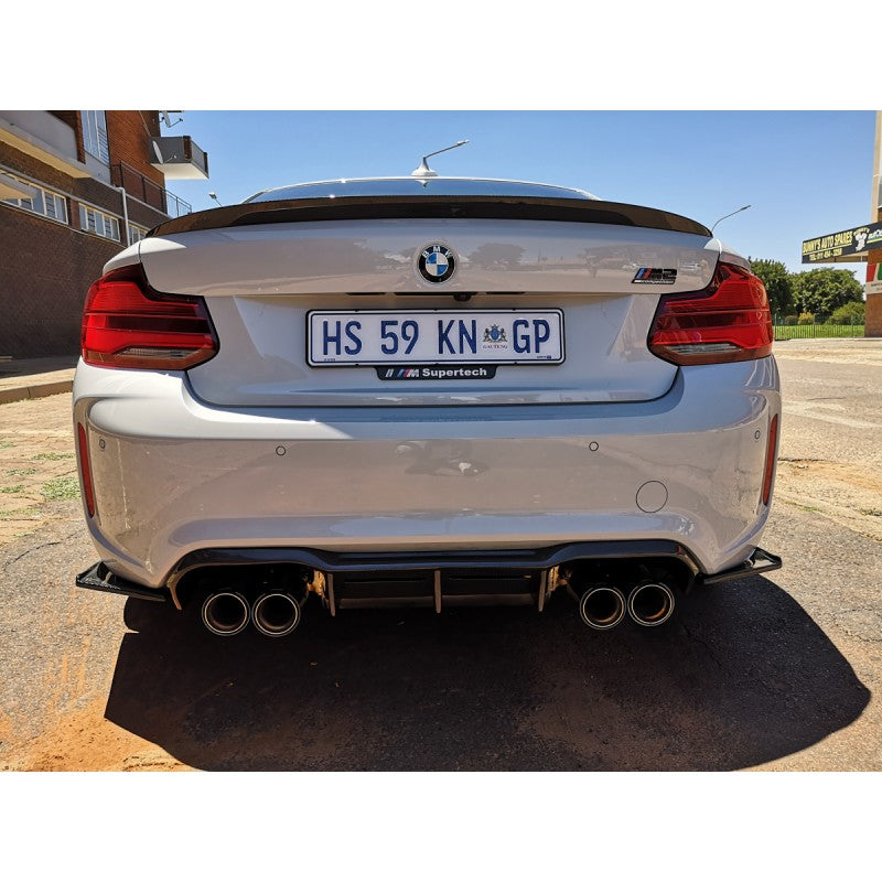 F87 M2 MTC style 3pcs carbon fiber rear diffuser