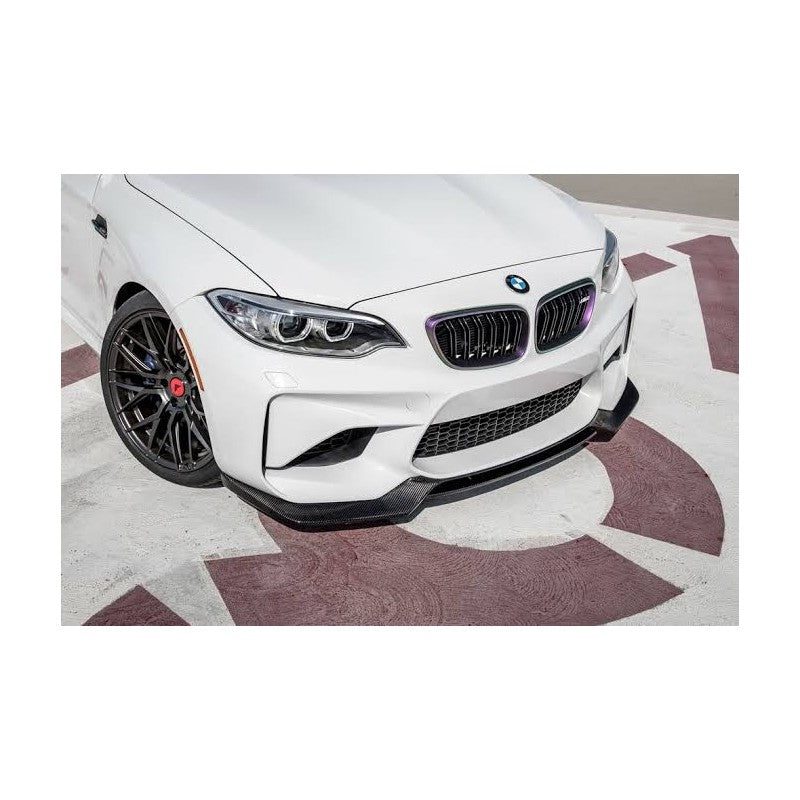 F87 M2 V style carbon fiber front lip