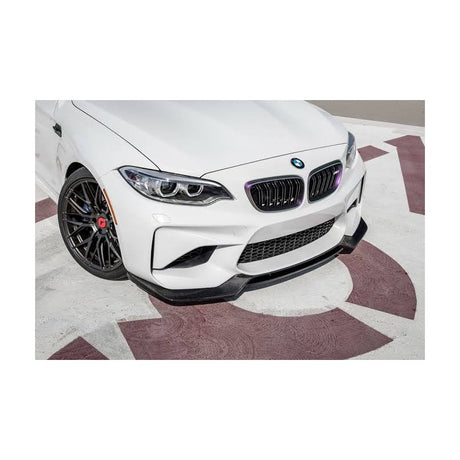 F87 M2 V style carbon fiber front lip