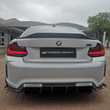 F87 M2 V style carbon fiber rear diffuser
