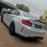 F87 M2 V style carbon fiber rear diffuser