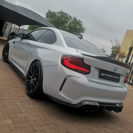 F87 M2 V style carbon fiber rear diffuser