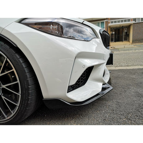 F87 M2 CS-style gloss black front lip