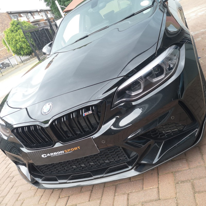 F87 M2C MP style carbon fiber front lip