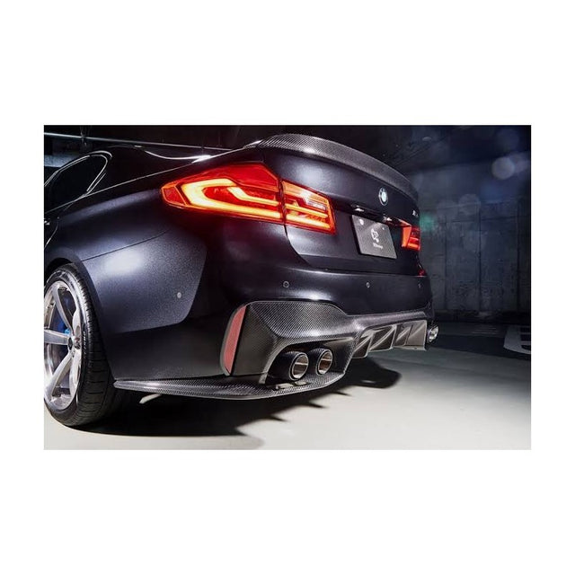 F90 M5 3D style 3pcs carbon fiber diffuser