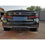 F90 M5 3D style 3pcs carbon fiber diffuser