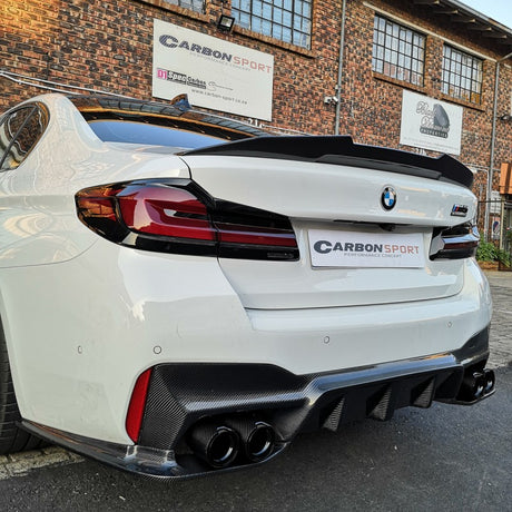 F90 M5 3D style 3pcs carbon fiber diffuser