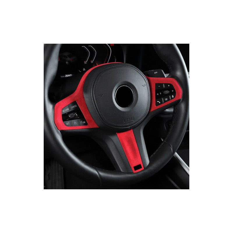 G-Series steering trim suede alcantara cover (red)