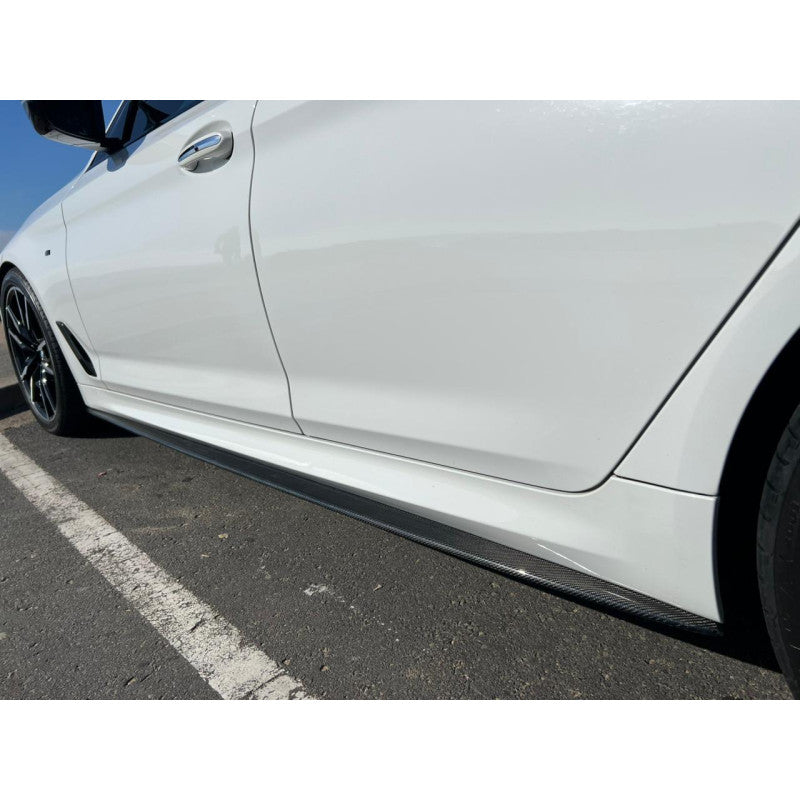 G30 F90 MP style carbon fiber side skirt extension