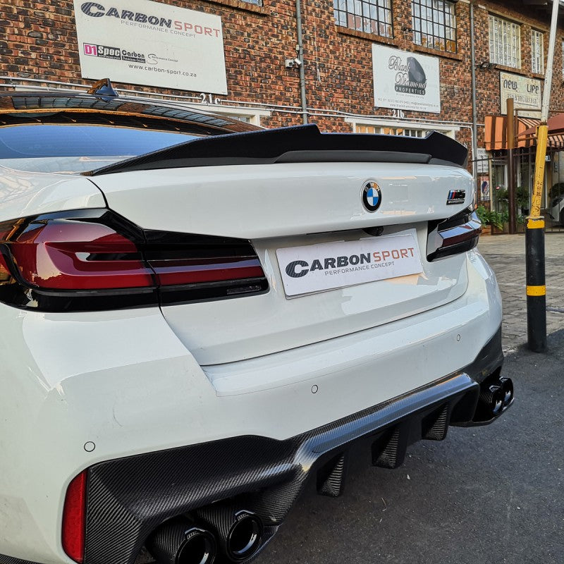 G30 F90 PSM style carbon fiber boot spoiler