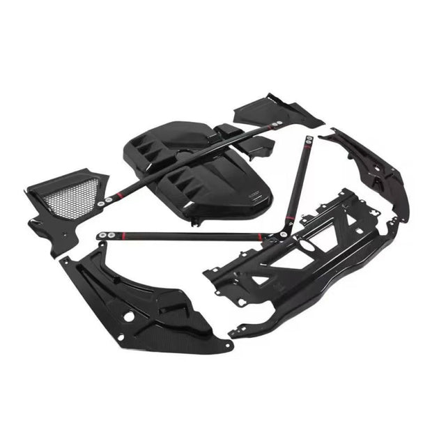 G80 G82 dry carbon fiber engine cover & strut brace kit