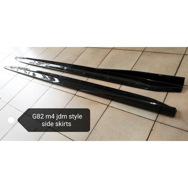 G82 M4 JDM style carbon fiber side skirt