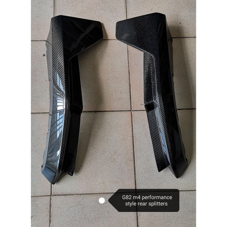 G82 M4 MP style carbon fiber rear splitters