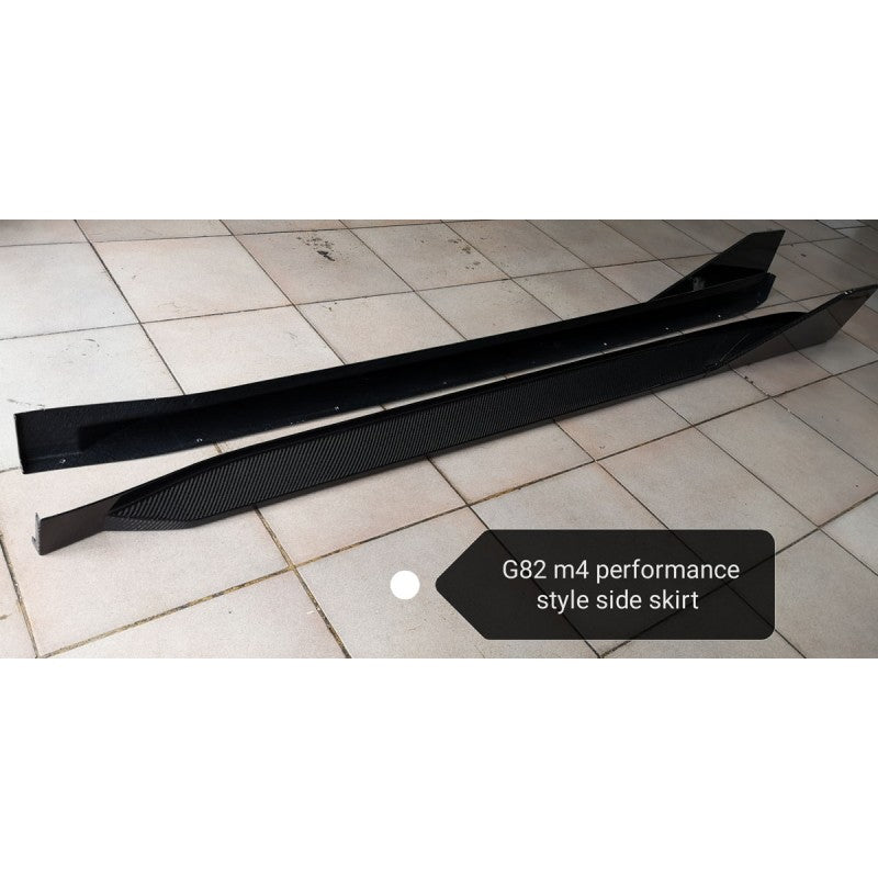 G82 M4 MP style carbon fiber side skirts