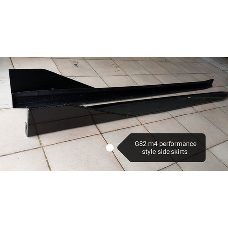 G82 M4 MP style carbon fiber side skirts
