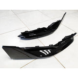 G80 M3 MP style gloss black rear splitters