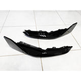 G80 M3 MP style gloss black rear splitters