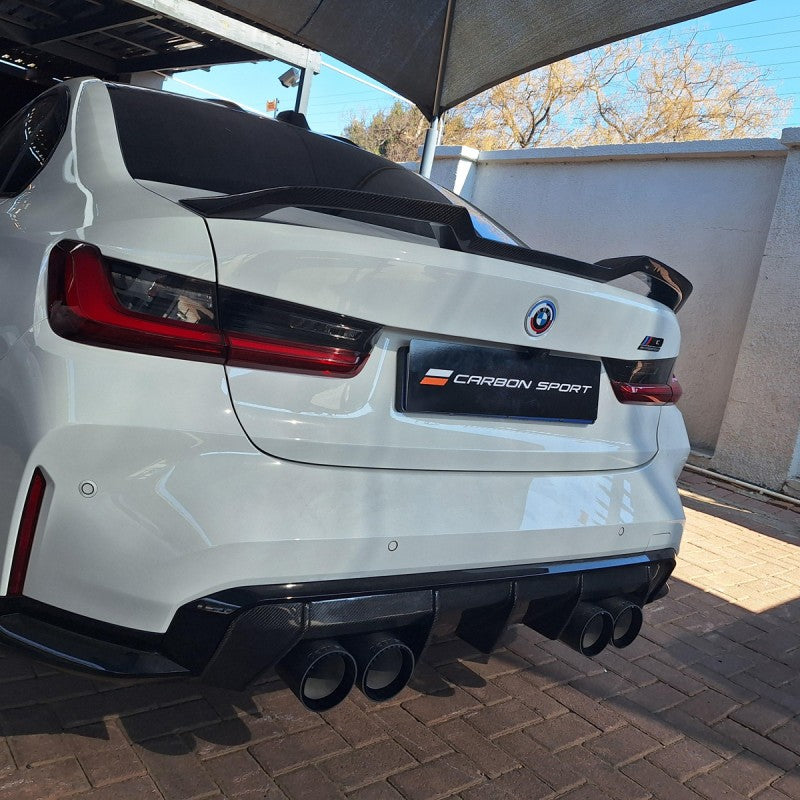 G80 M3 V style carbon fiber boot spoiler