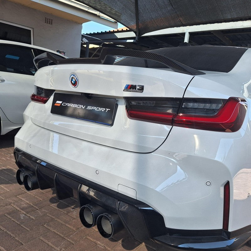 G80 M3 V style carbon fiber boot spoiler