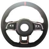 Golf 7 GTI steering wheel suede alcantara DIY kit - Red
