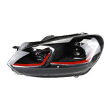 Golf 7 upgrade 7.5 style LED projector headlight (Red)