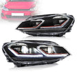 Golf 7.5 LED projector headlight (Red)