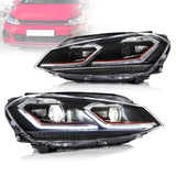 Golf 7.5 LED projector headlight (Red)