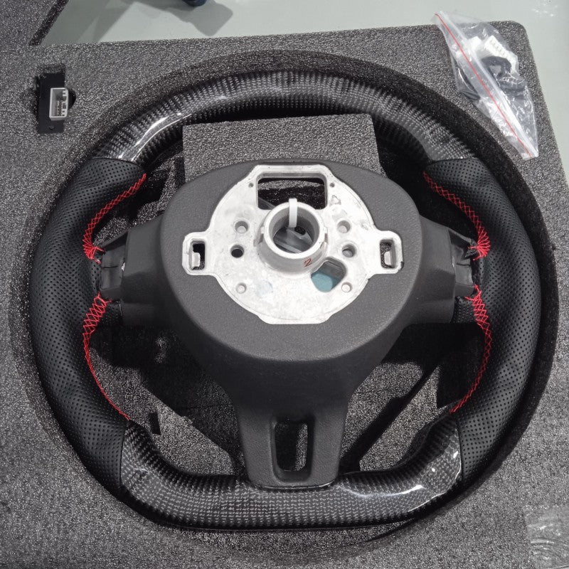 Golf 6 OHC LED carbon fiber steering wheel w/paddle shift