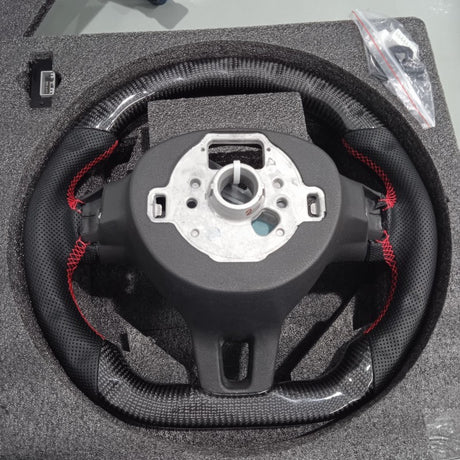 Golf 6 OHC LED carbon fiber steering wheel w/paddle shift