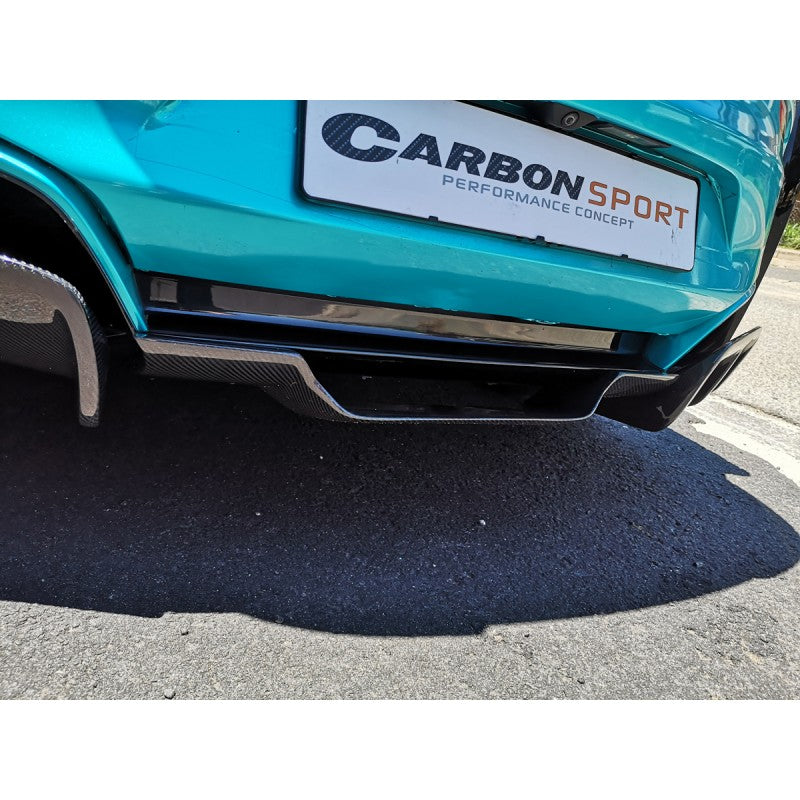 I8 Z-style carbon fiber rear diffuser (3pcs)