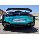 I8 Z-style carbon fiber rear diffuser (3pcs)