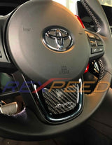 Supra GR 2020+ Carbon Steering Wheel Badge + Carbon Fiber Cluster Switch Panel Badge